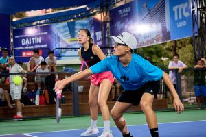 Rex playing pickleball in Hong Kong
