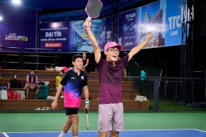 Rex playing pickleball in Hong Kong