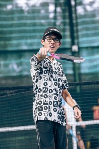 Rex playing pickleball in Danang