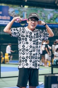 Rex playing pickleball in Danang